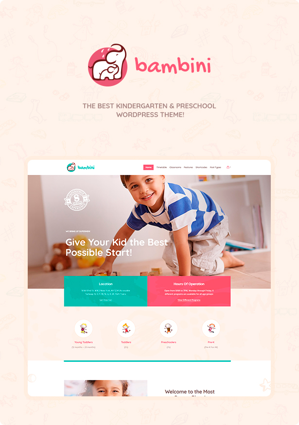 Bambini - Kindergarten & Pre-School Theme