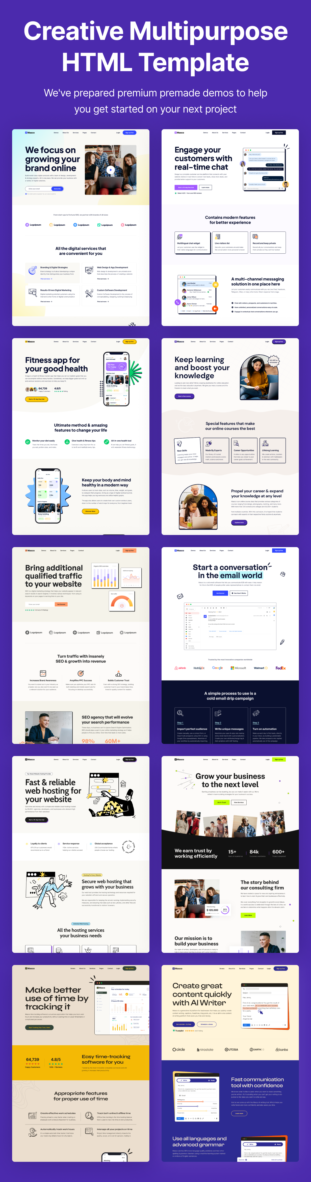 Masco - Saas Software Startup HTML Template - 2