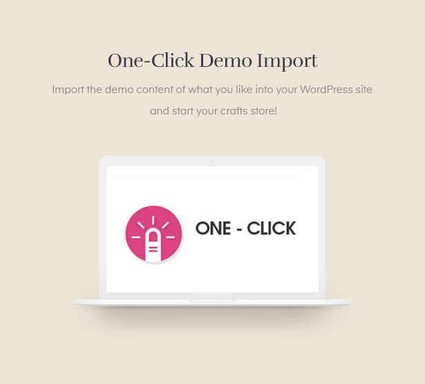 Import handmade demos with one click