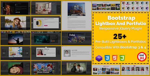 Bootstrap Lightbox And Portfolio Responsive Jquery Plugin