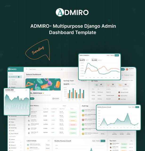 Admiro Admin Dashboard theme