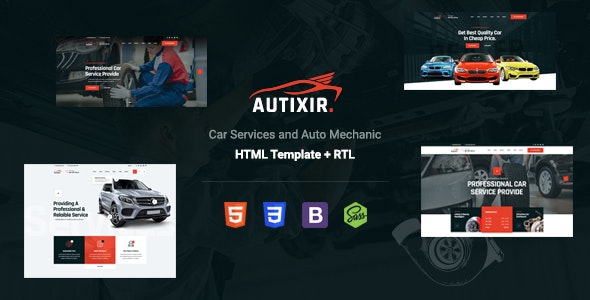 Autixir - Car Services & Dealer HTML Template