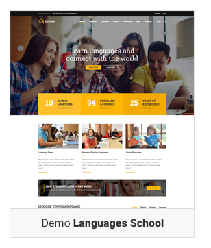 教育WordPress主题-演示语言学校