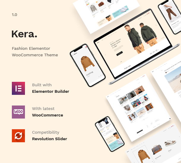 Kera - Fashion Elementor WooCommerce Theme Nulled