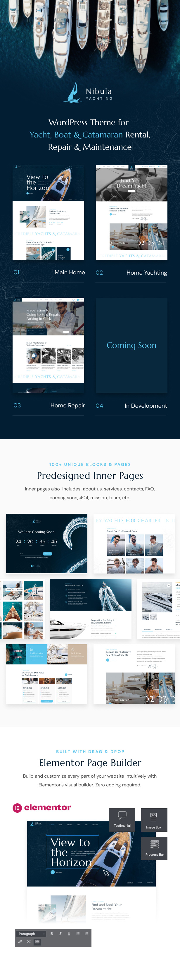 Nibula - Boat & Yacht WordPress Theme - 1
