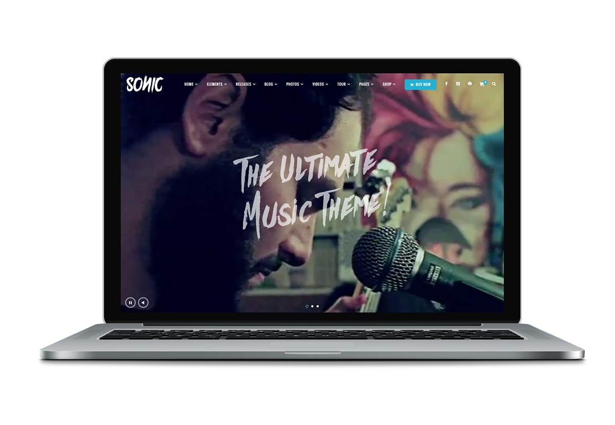 music wordpress theme presentation