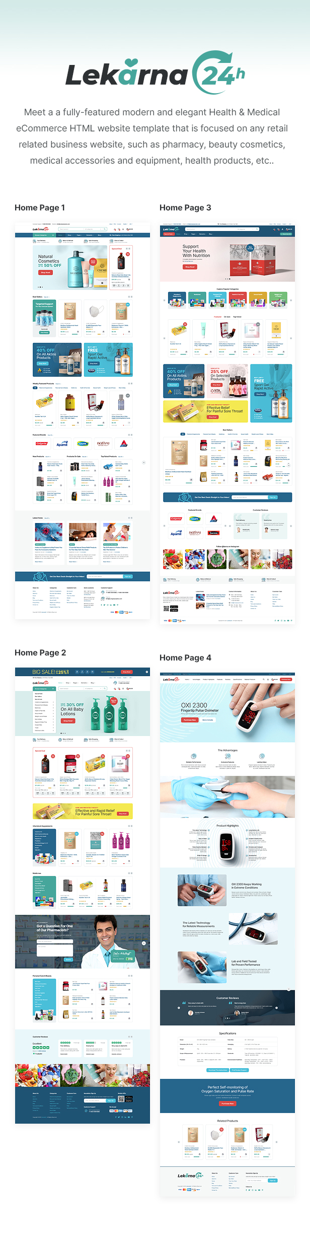 Lekarna24 - Health & Medical eCommerce HTML Website Template - 1