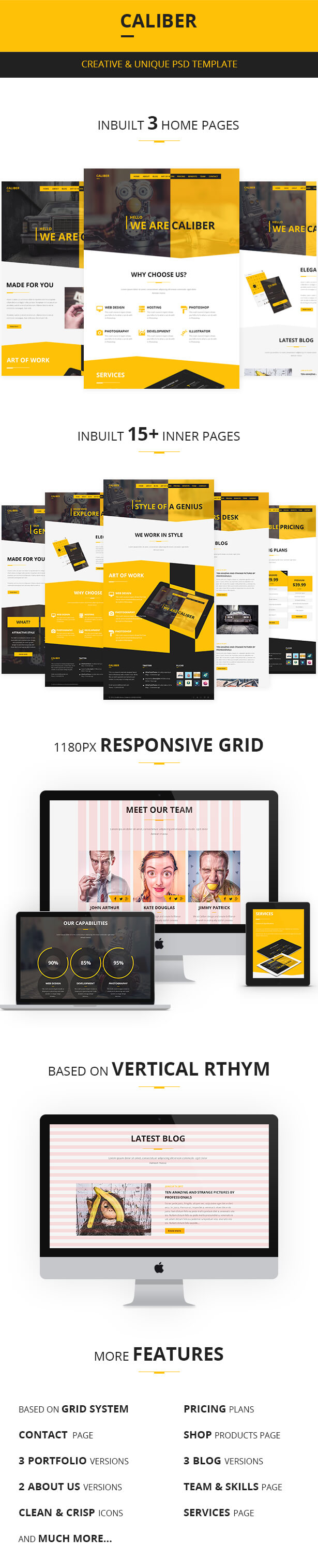 Caliber - Creative Multi Purpose PSD Template - 2