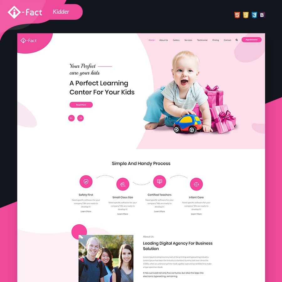 i-Fact Landing Page HTML Template - 10