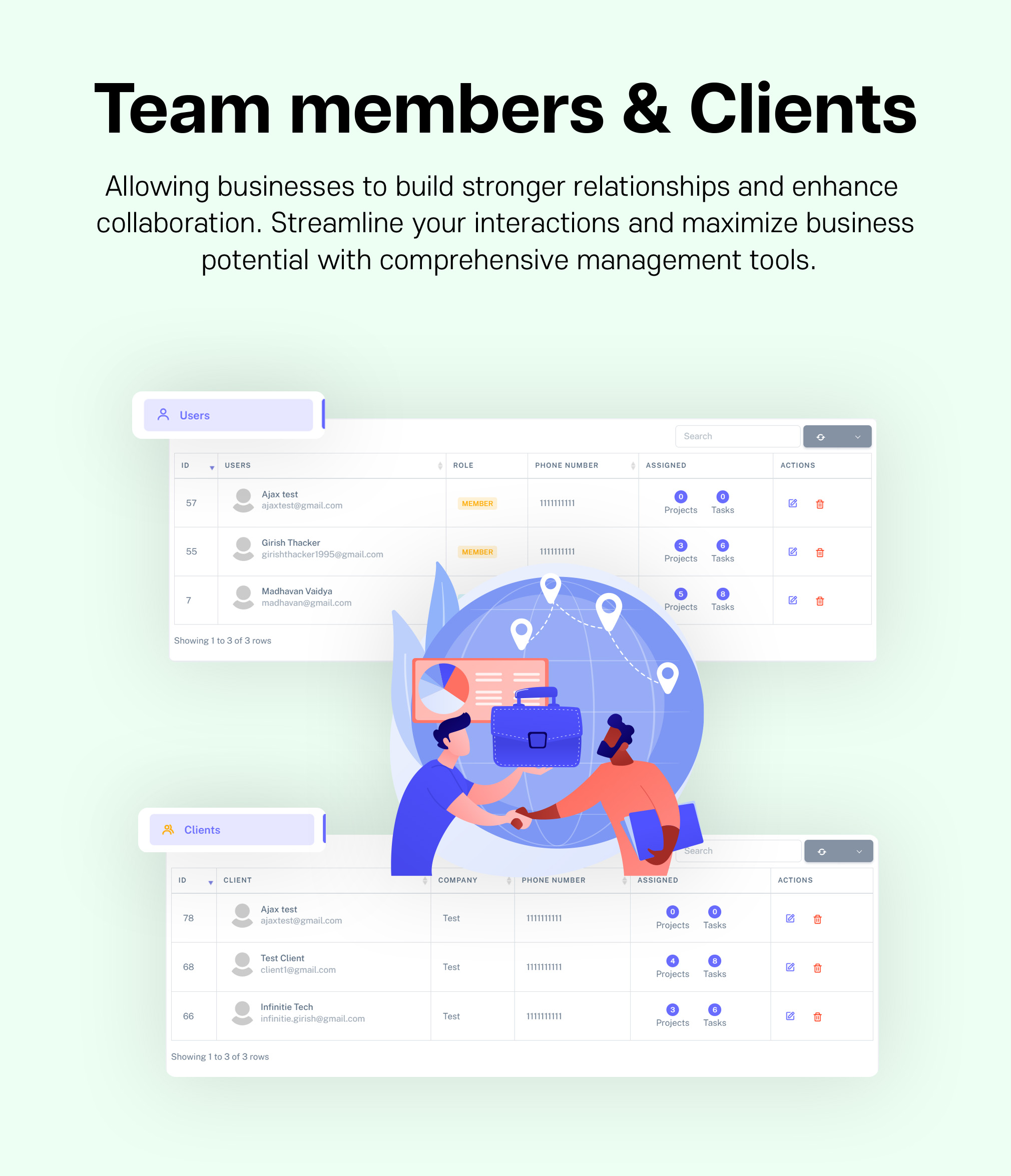 Team Members and Clients | Taskify - Project Management, Task Management & Productivity System