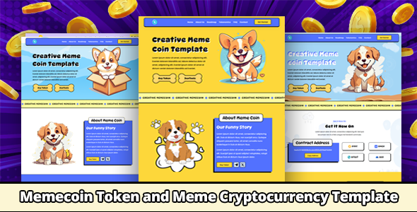 Memecoin Star - Meme coin ICO & Crypto Bootstrap Template - 1