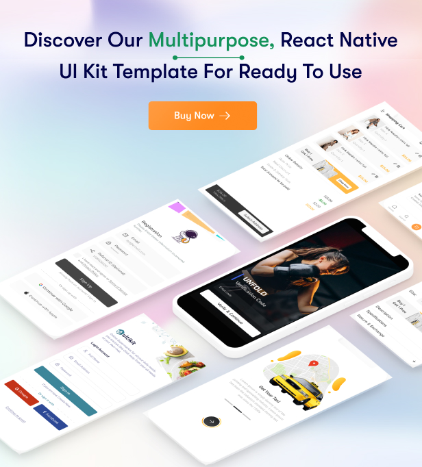 Multikit – React Native Multipurpose UI Kit | Ready to Use | Developer Friendly