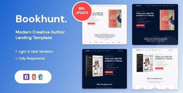 Bookhunt - Book Landing Template With RTL Version - Technology Site Templates