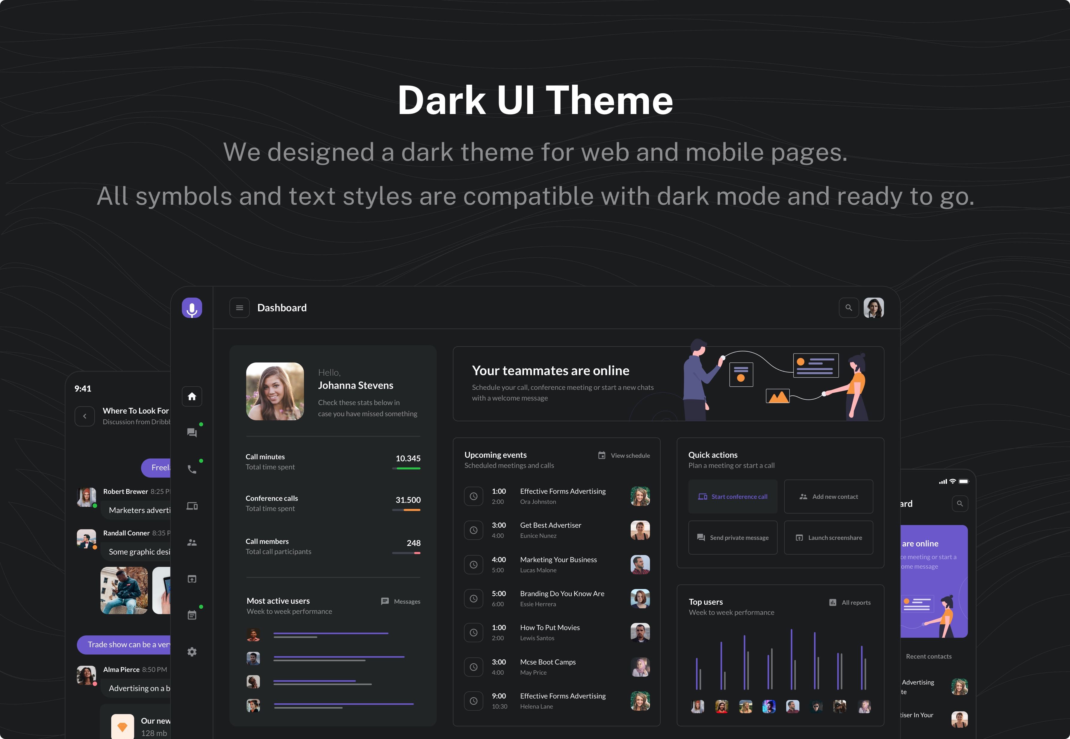 BetaCall - UI Kit for Communication Dashboards and Apps - 7