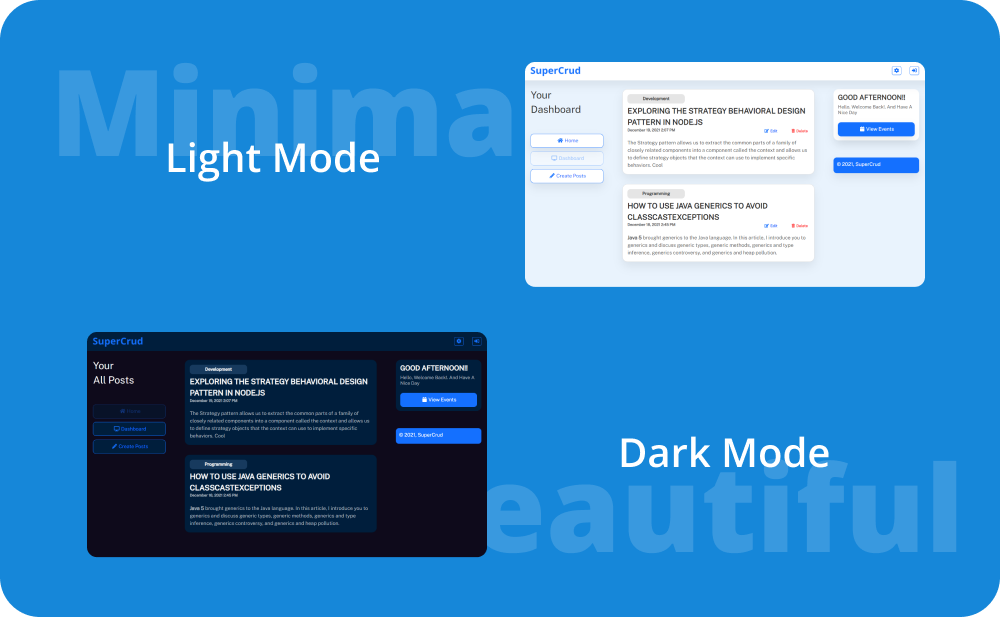 SuperCrud - Laravel React Blog CMS, Crud Builder - 3