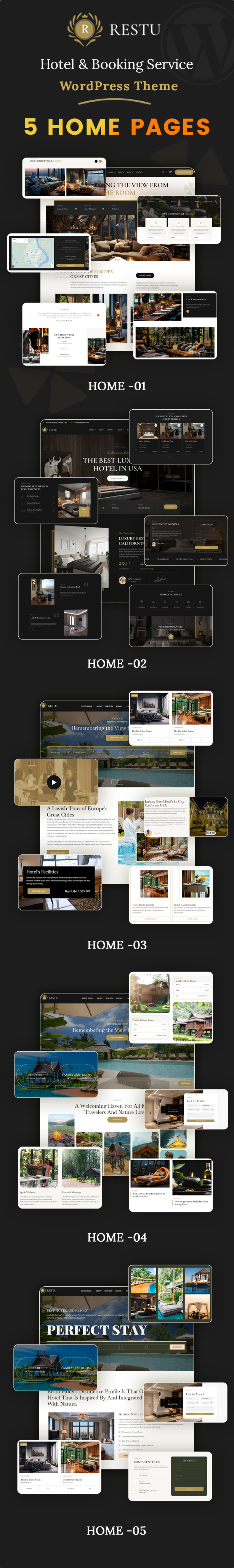 Restu - Hotel & Resort Booking WordPress Theme - 1