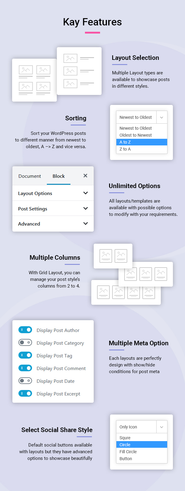 Key features - Post Layouts Pro for Gutenberg