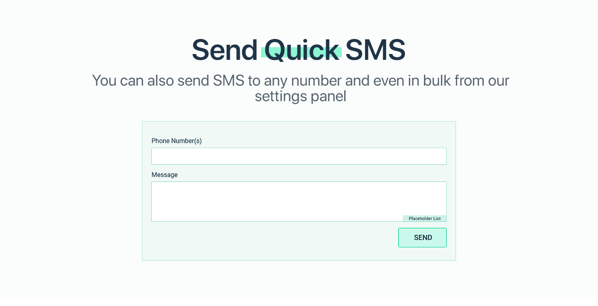 Send Quick SMS