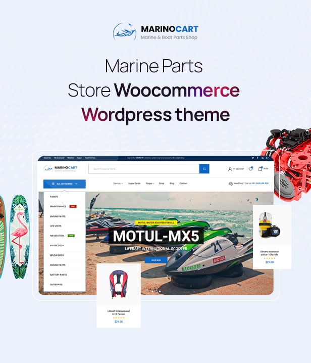 Marinocart - Boat Parts & Marine Parts Store WooCommerce Theme by