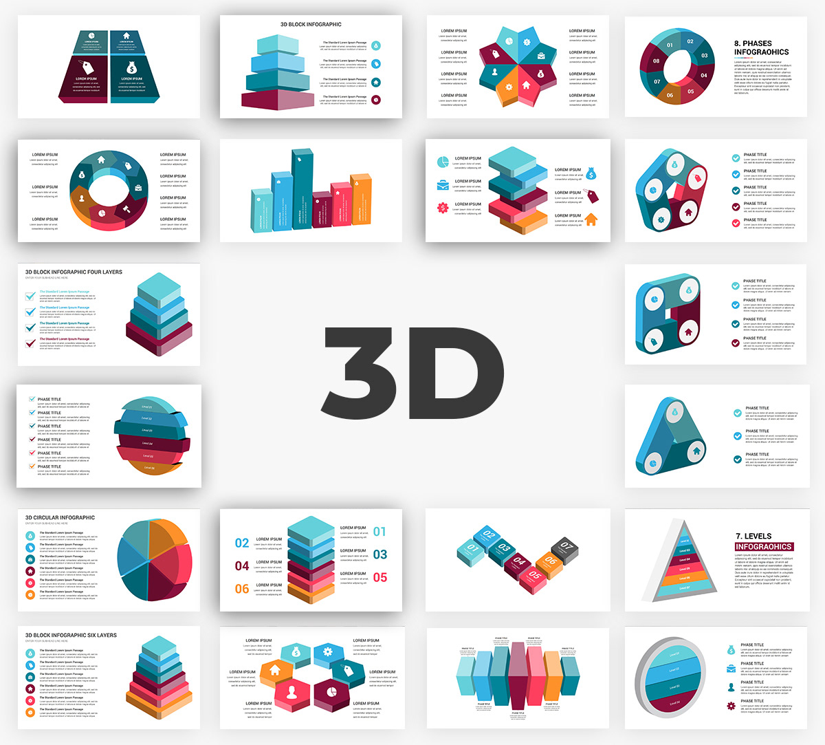 Infographics Complete Bundle PowerPoint Templates - 67