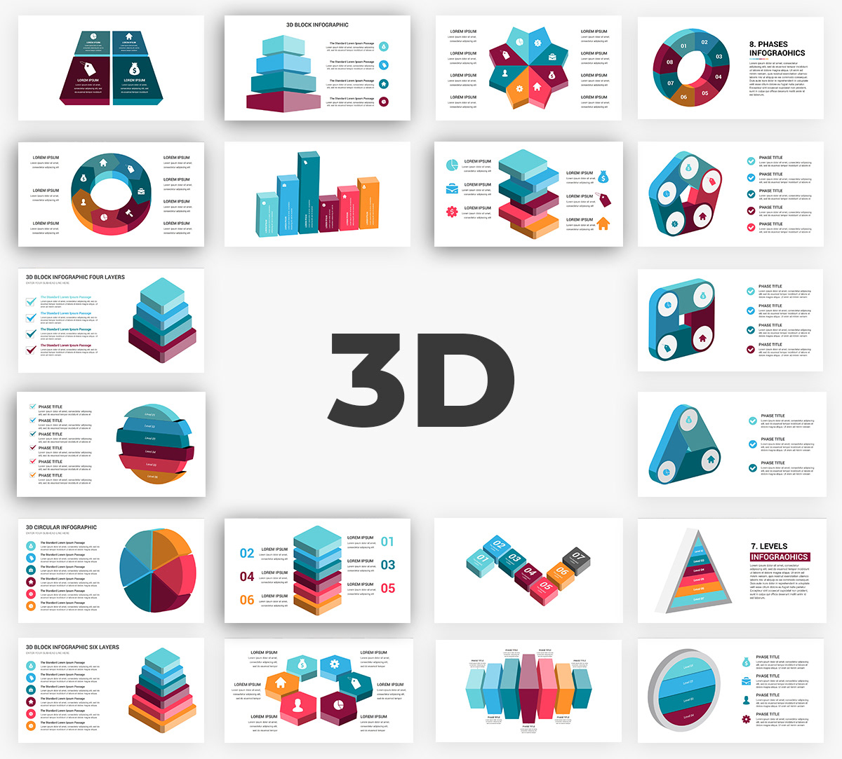 Infographics Complete Bundle PowerPoint Templates - 75