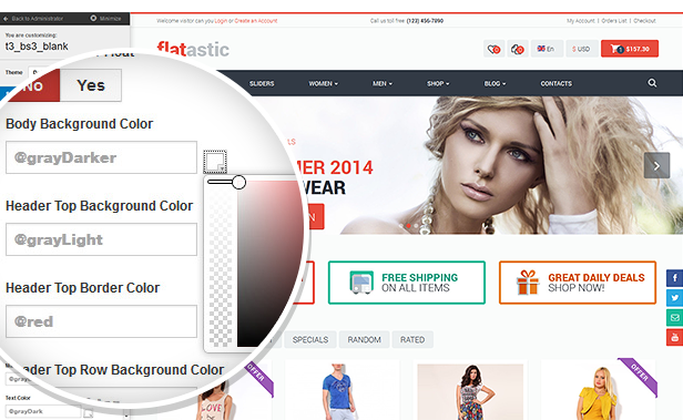 Flatastic Responsive Multipurpose VirtueMart Theme - 14