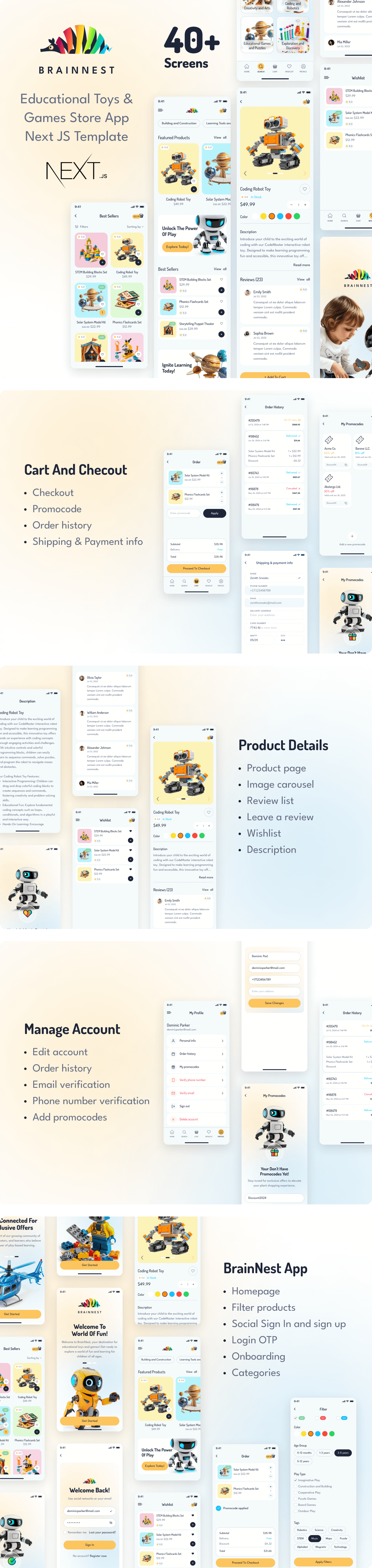 BrainNest - Educational Toys & Games Store Next JS Mobile App | PWA - 3