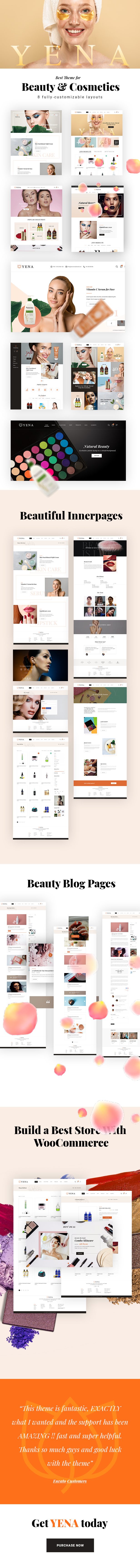 Yena – Tema WooCommerce de beleza e cosméticos