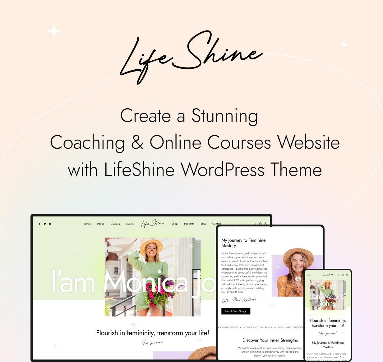 LifeShine - Coaching Online Courses WordPress Theme