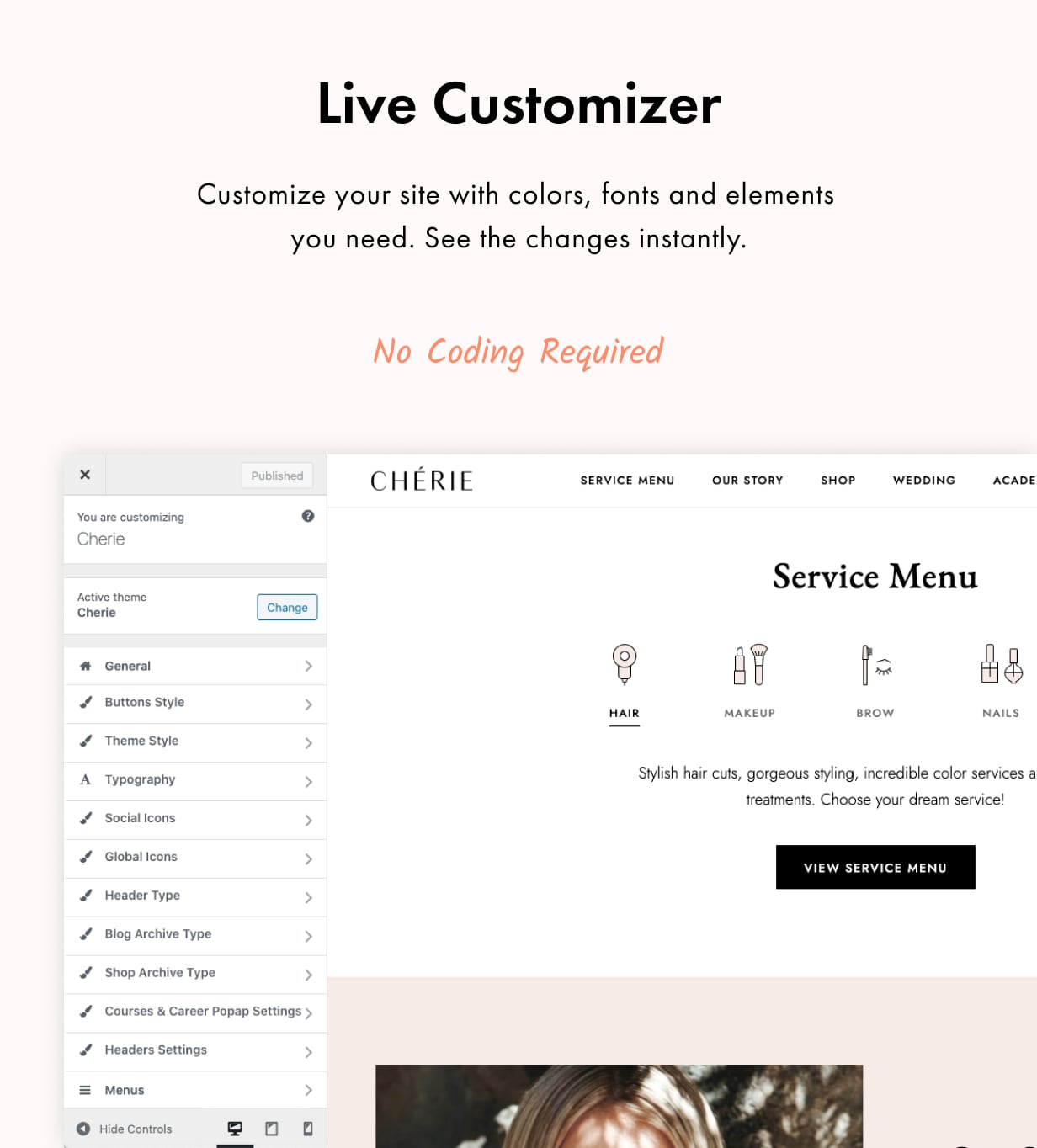 Cherie WordPress Theme Presentation Image