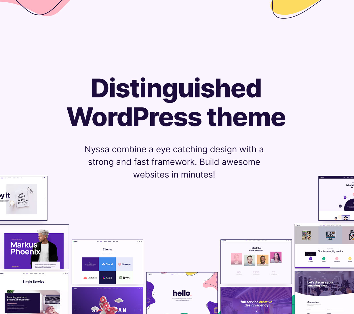 Nyssa - Unique Lottie Animation Multipurpose WordPress theme - 1