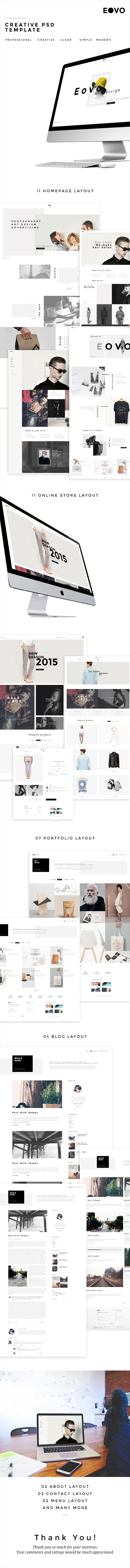 EOVO - Creative PSD Template - 1