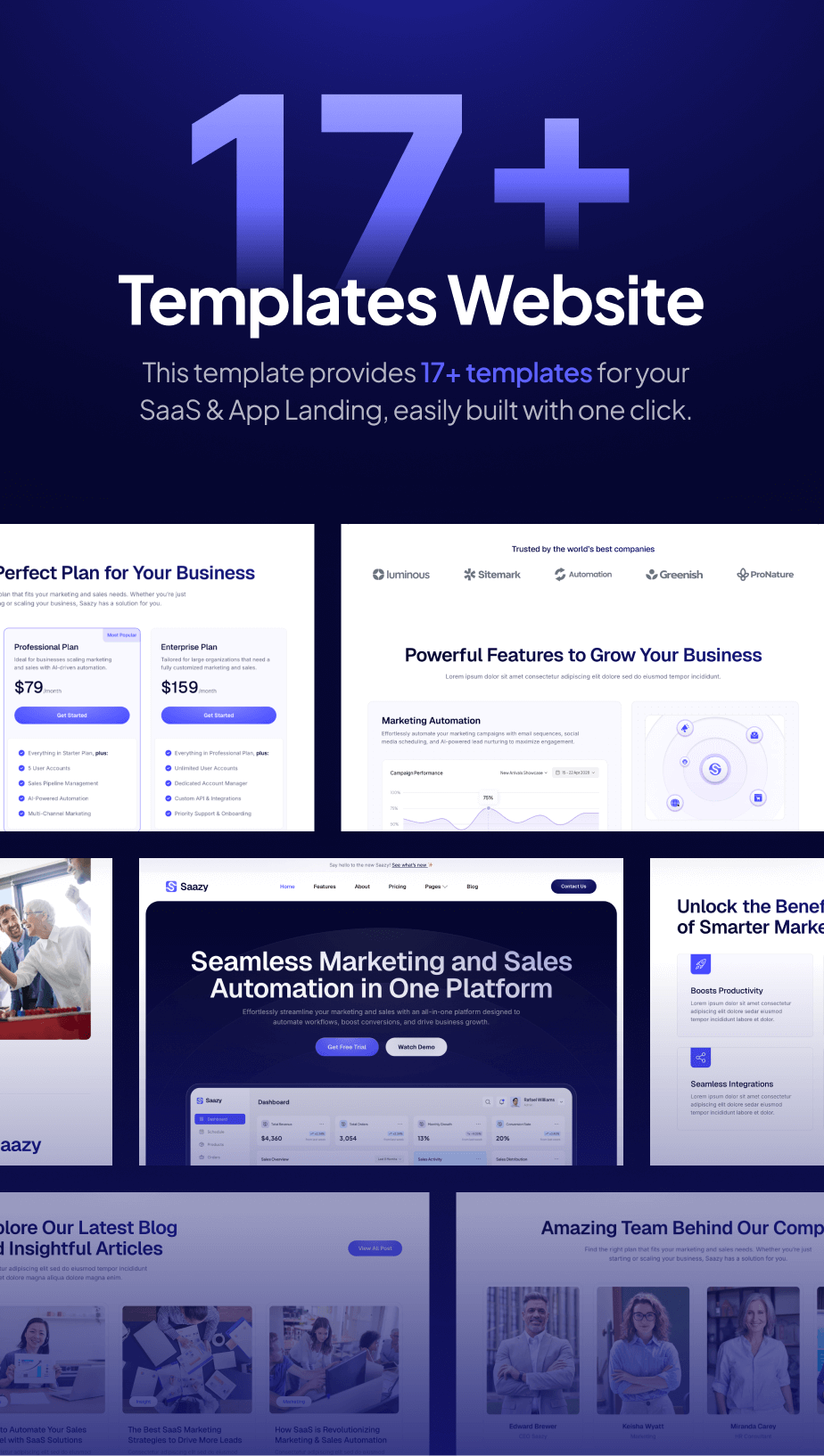 Saazy - SaaS & App Landing Page FSE WordPress Theme - 4