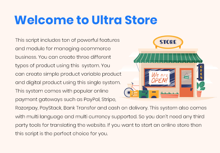 Ultra Store - All In One E-Commerce Solution - 1