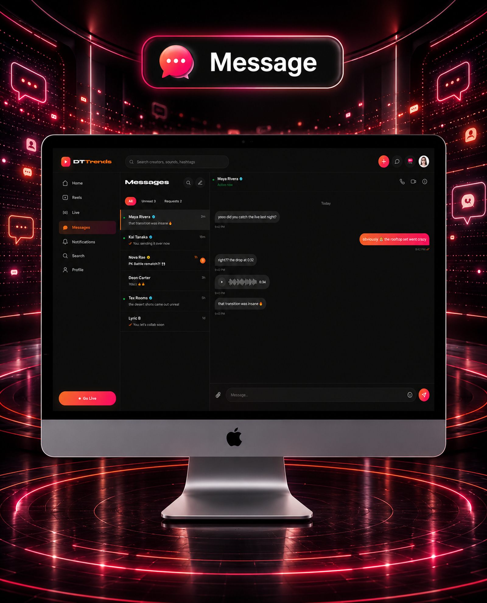 DTTrends – TikTok Clone | Reels, Live Streaming, PK Battle, Story, Feed, Chat | Flutter App - 47