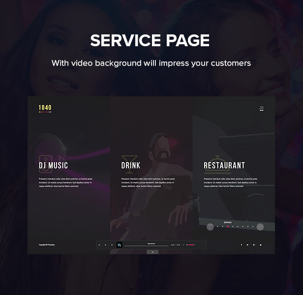 1040 Night Club - DJ, Party, Music Club WordPress Theme