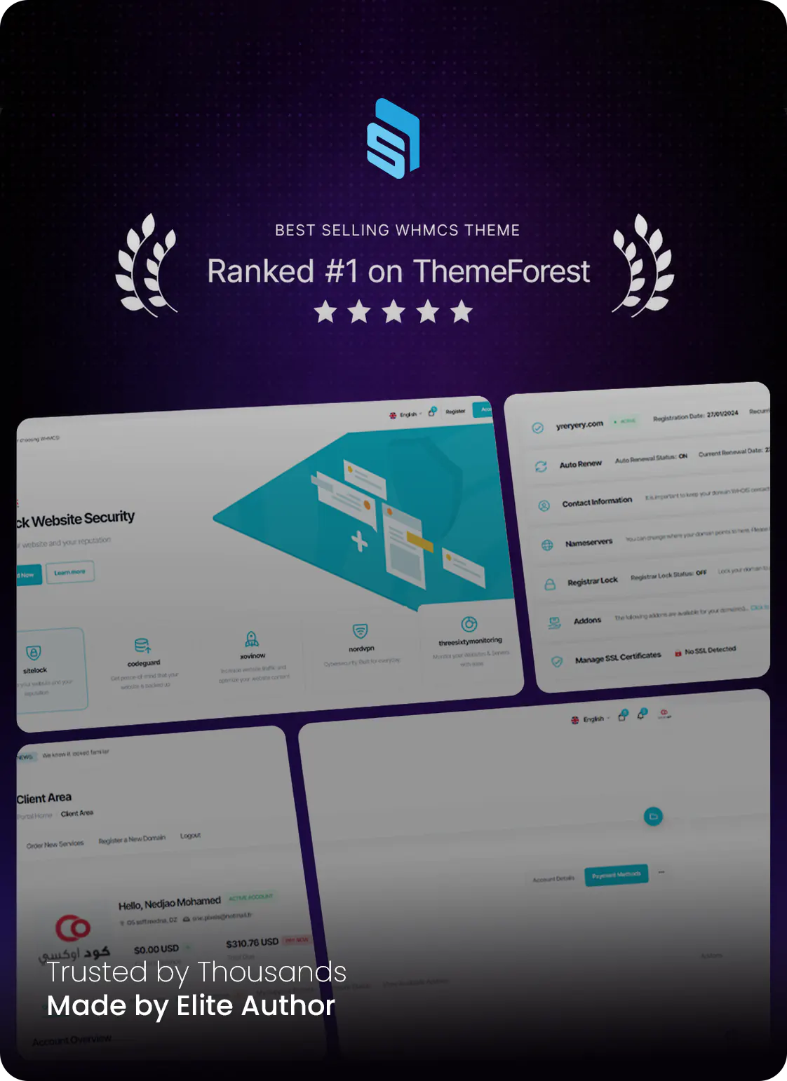 shufytheme best selling whmcs theme on Themeforest
