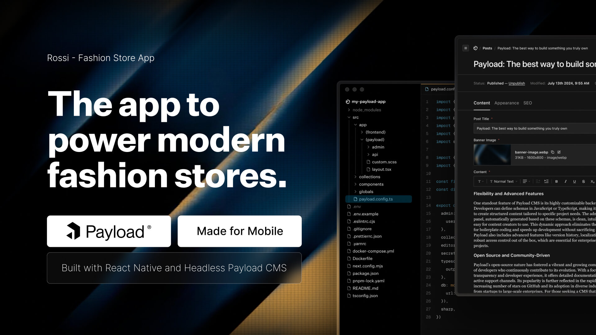 Rossi – Complete Fashion Store App with Payload CMS - 1