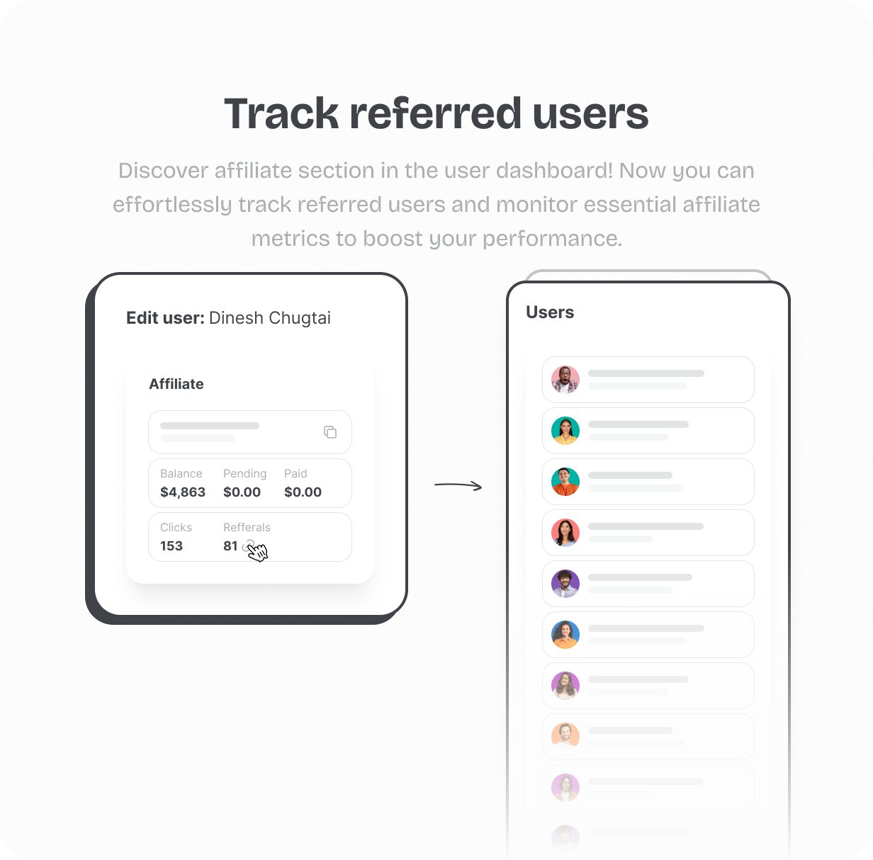 Track referred users @heyaikeedo #aikeedo