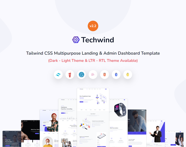 Techwind Nulled v.1.4.0 – Tailwind CSS Multipurpose Landing Page Template Free Download