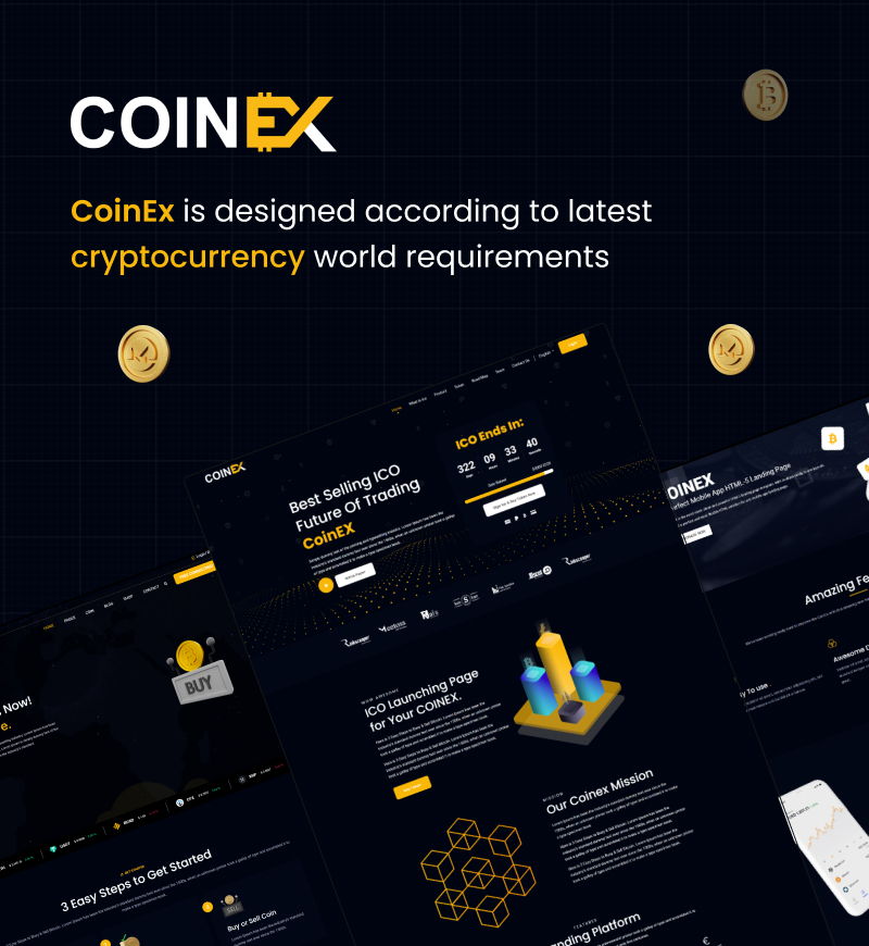 COINEX - Crypto Currency Admin Dashboard Template - 2