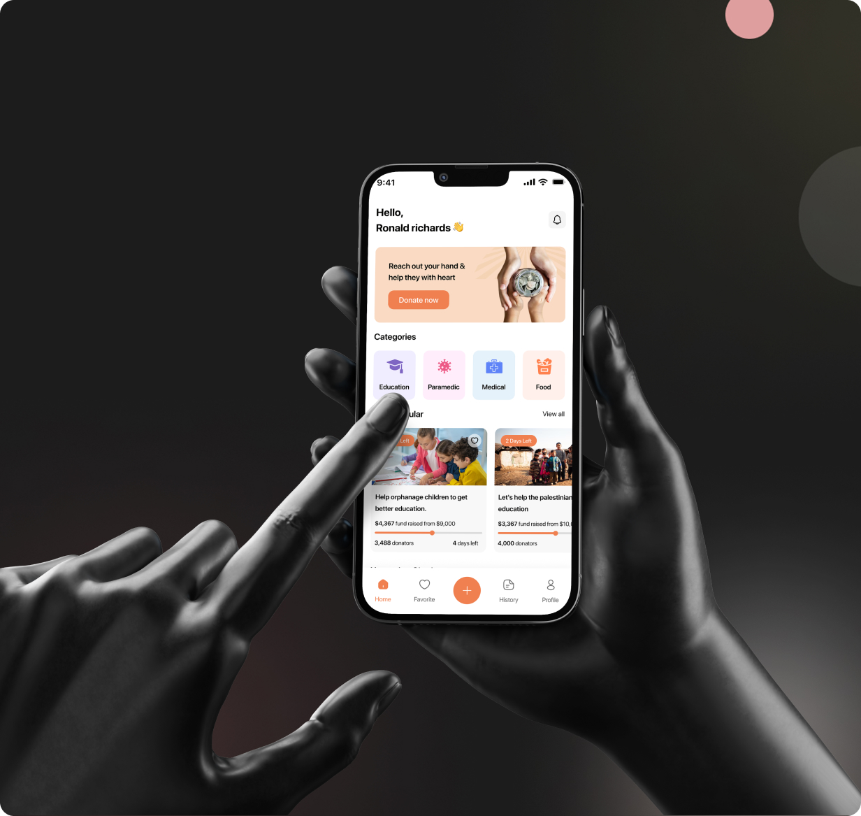 CaringHandsApp: Charity Full App in Flutter with Node,js Backend | SupportStream App - 26