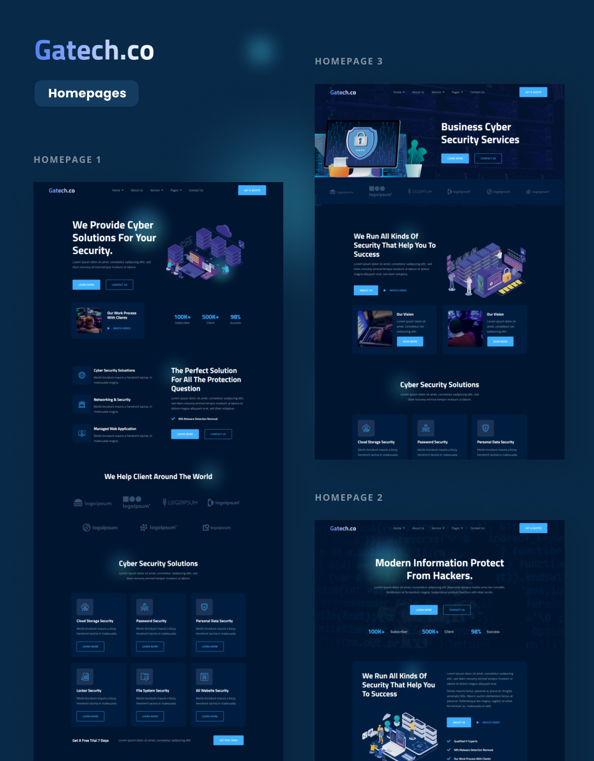 Gatech | Cyber Security & IT Management Elementor Template Kit - 1