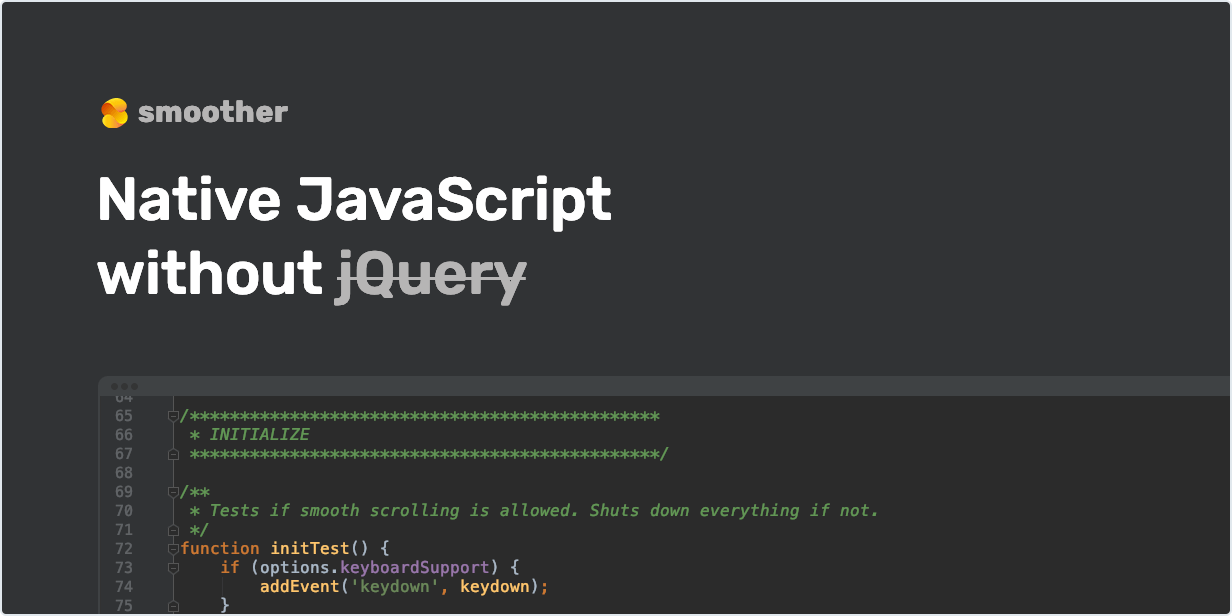 Native JavaScript without jQuery