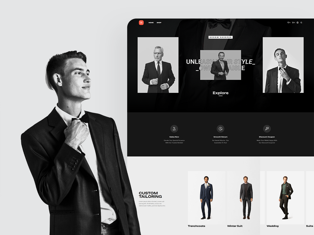 Tuxedo Store - Elementor Template Kit
