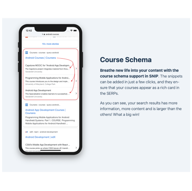 Course Schema example