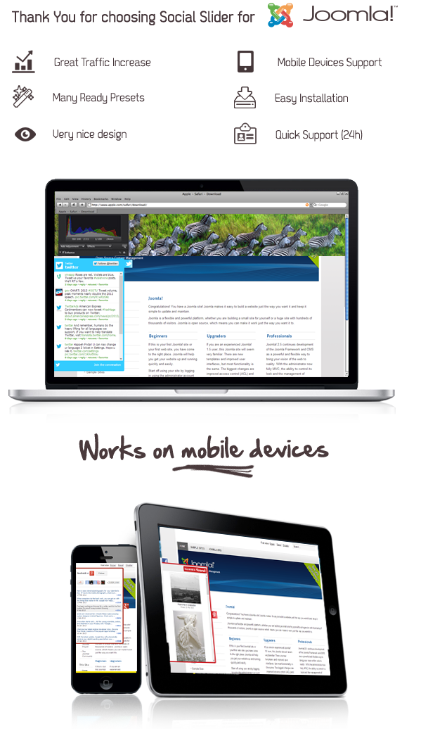 Social Slider for Joomla - 3