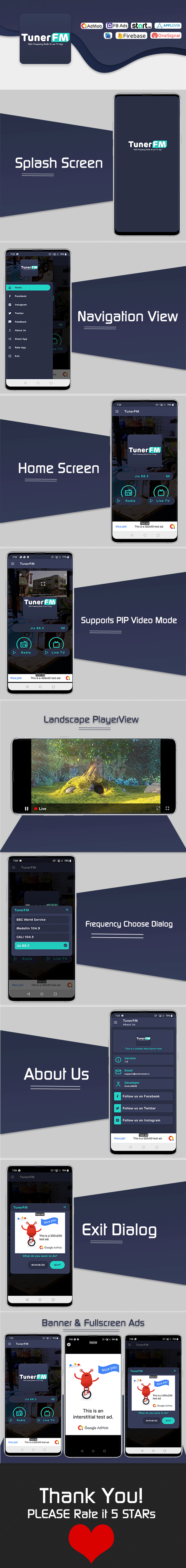 TunerFM - Android Radio & Live TV App (Multi Frequency) - 1