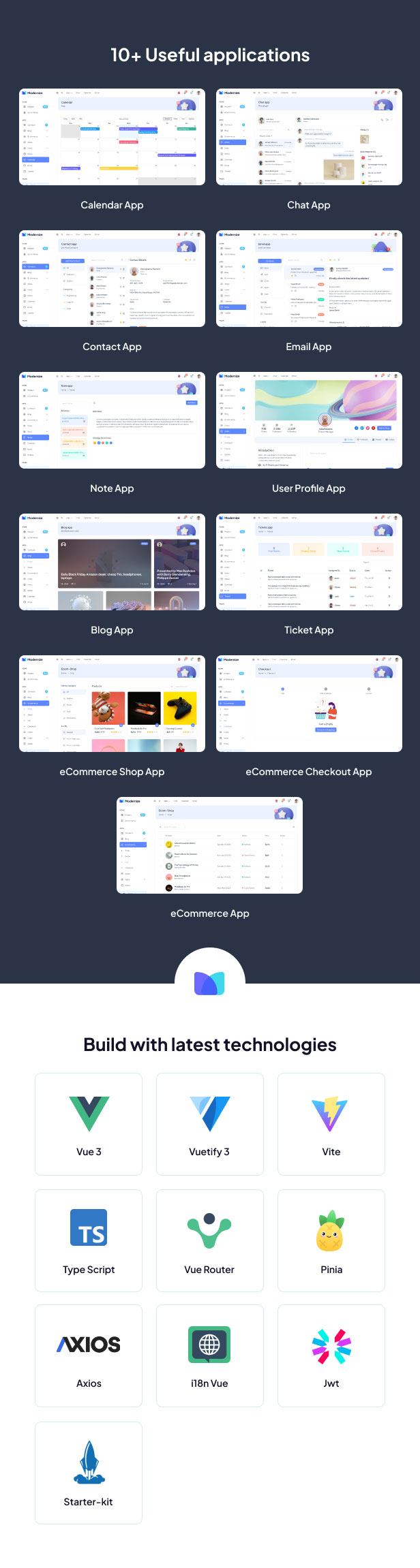 Modernize VueJs Admin Dashboard - 4