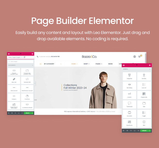 Intuitive Drag-and-Drop Page Builder Elementor